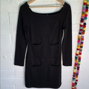 Bailey 44 Long Sleeve Black Mini Dress sz M